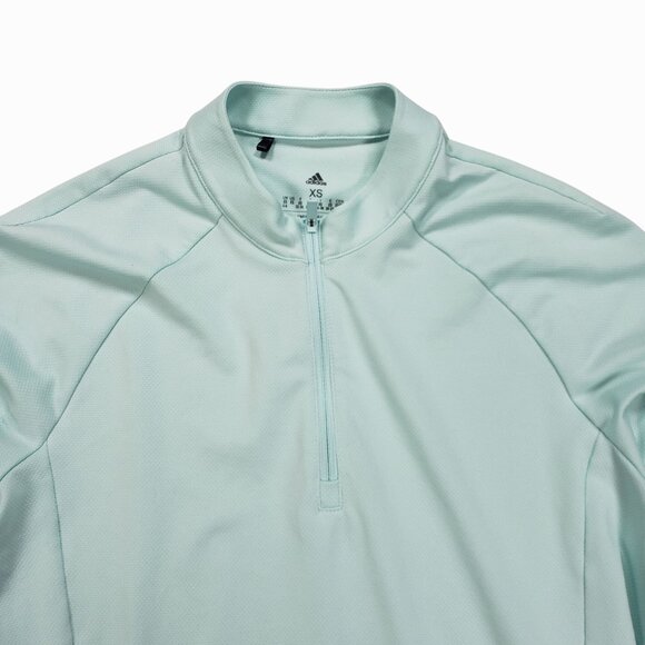 Adidas Mint Green Long-Sleeve Athletic Pullover 1/4-Zip Womens XS - Picture 7 of 11